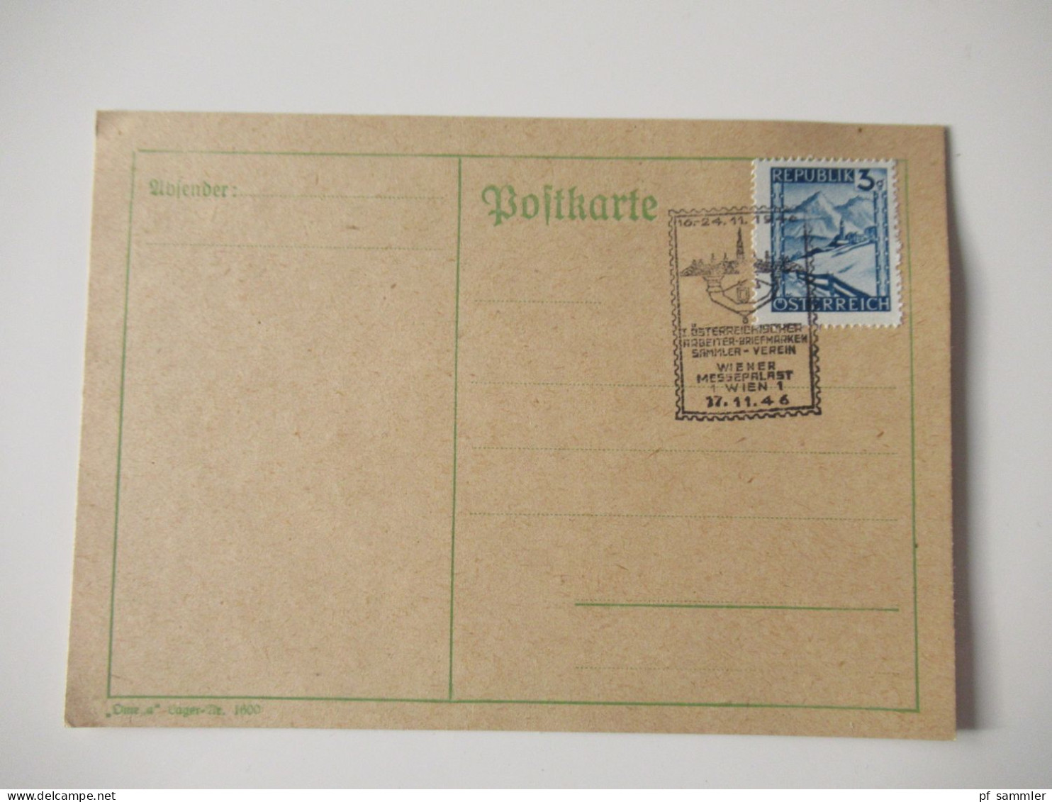 Österreich 1946 / 1948 Sonder PK Posten mit insgesamt 18 Stück / blanko PK mit Sonderstempel