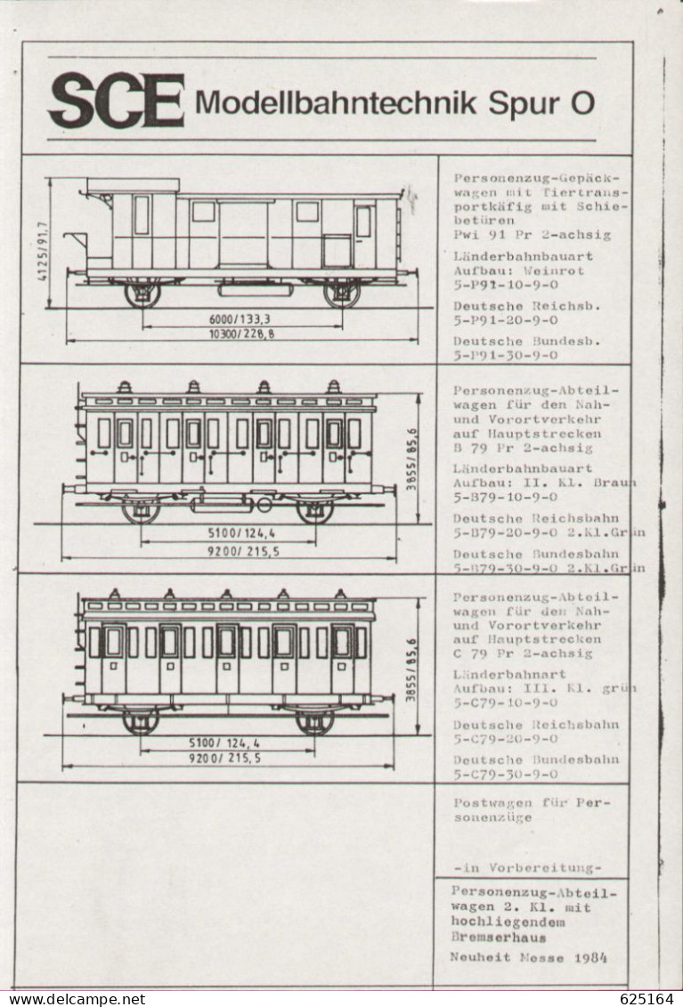 Catalogue SCE Modellbahntechnik 1983 Spur O 1/45 32 Mm.   DDR - Deutsch