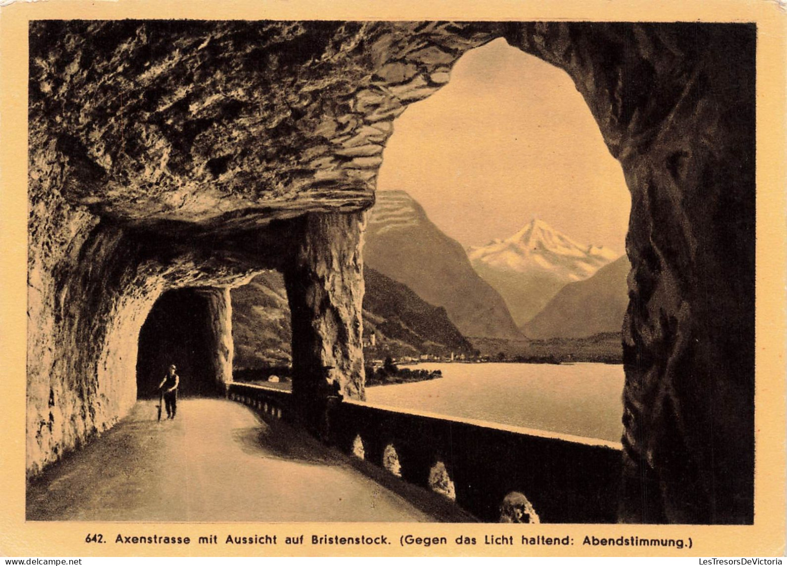 SUISSE - Lago Di Lugano - Axenstrasse - Vue Sur Bristenstock - Carte Postale Ancienne - Autres & Non Classés