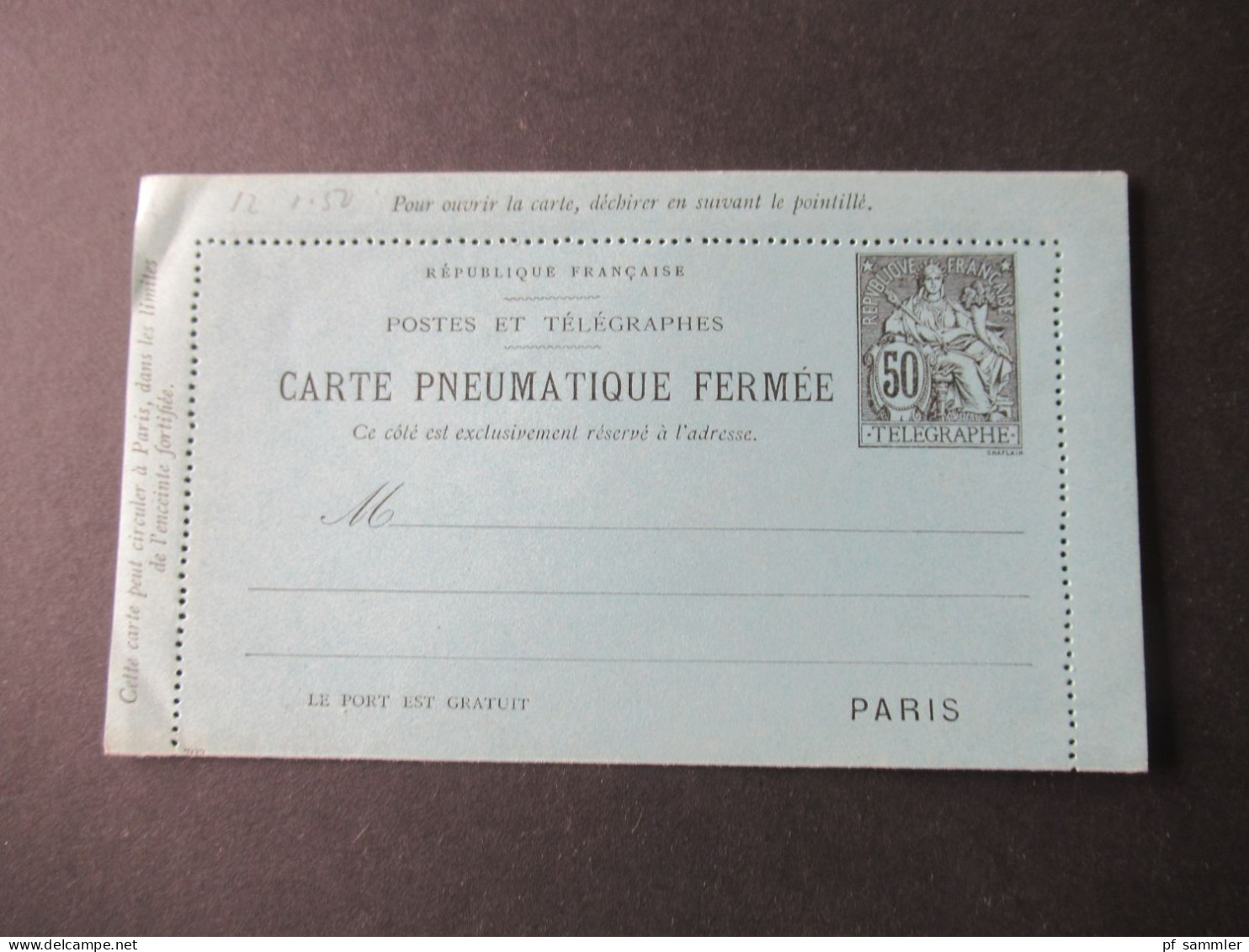 Rohrpost Paris ab ca. 1880er Jahre mit 43 Stück / GA, Kartenbriefe, Umschläge! Gebraucht / ungebraucht! Doppelkarten