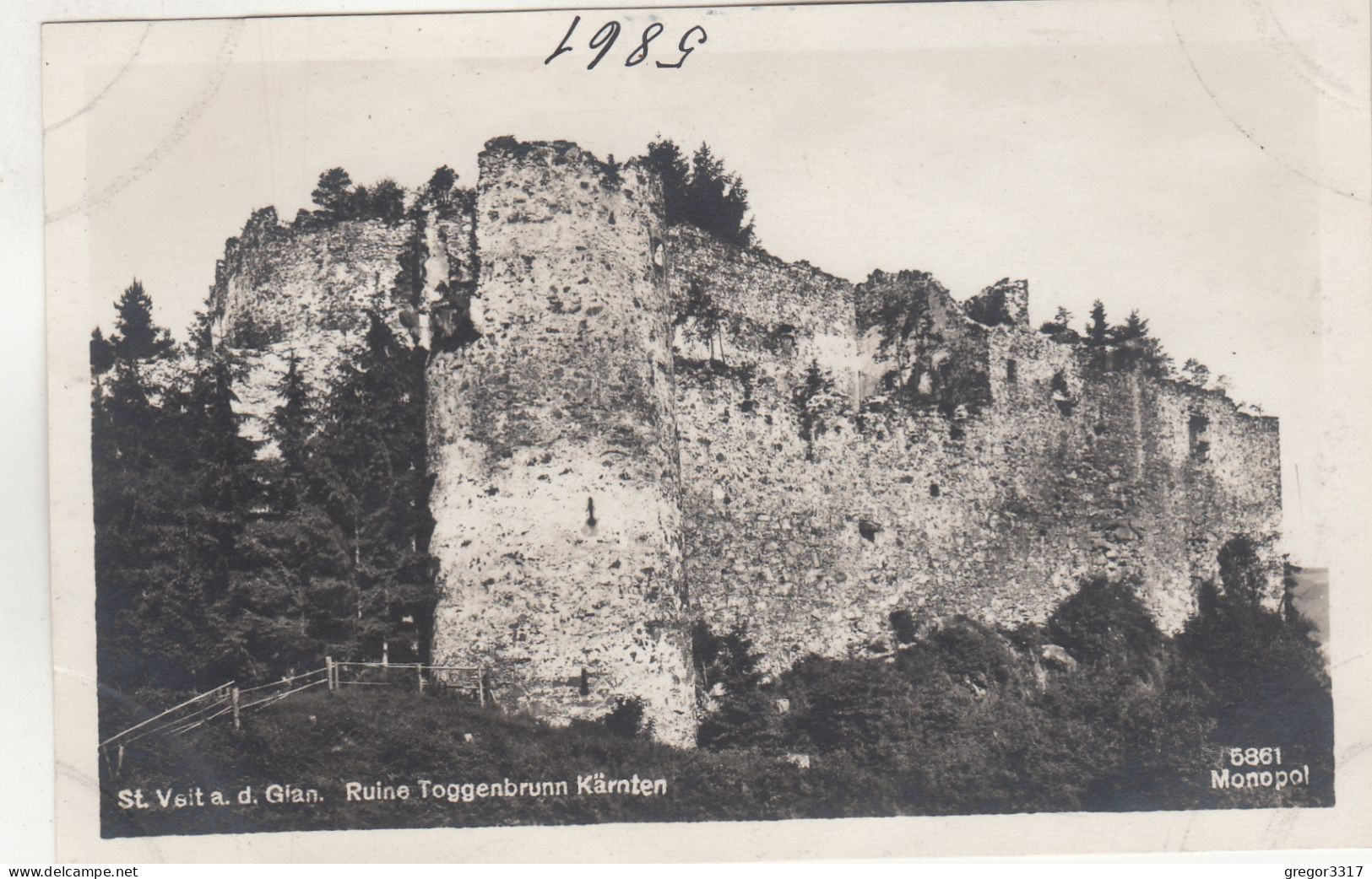 D9956) ST. VEIT A. D. GLAN - Ruine TOGGENBRUNN - Taggenbrunn Kärnten Tolle FOTO AK ALT - St. Veit An Der Glan