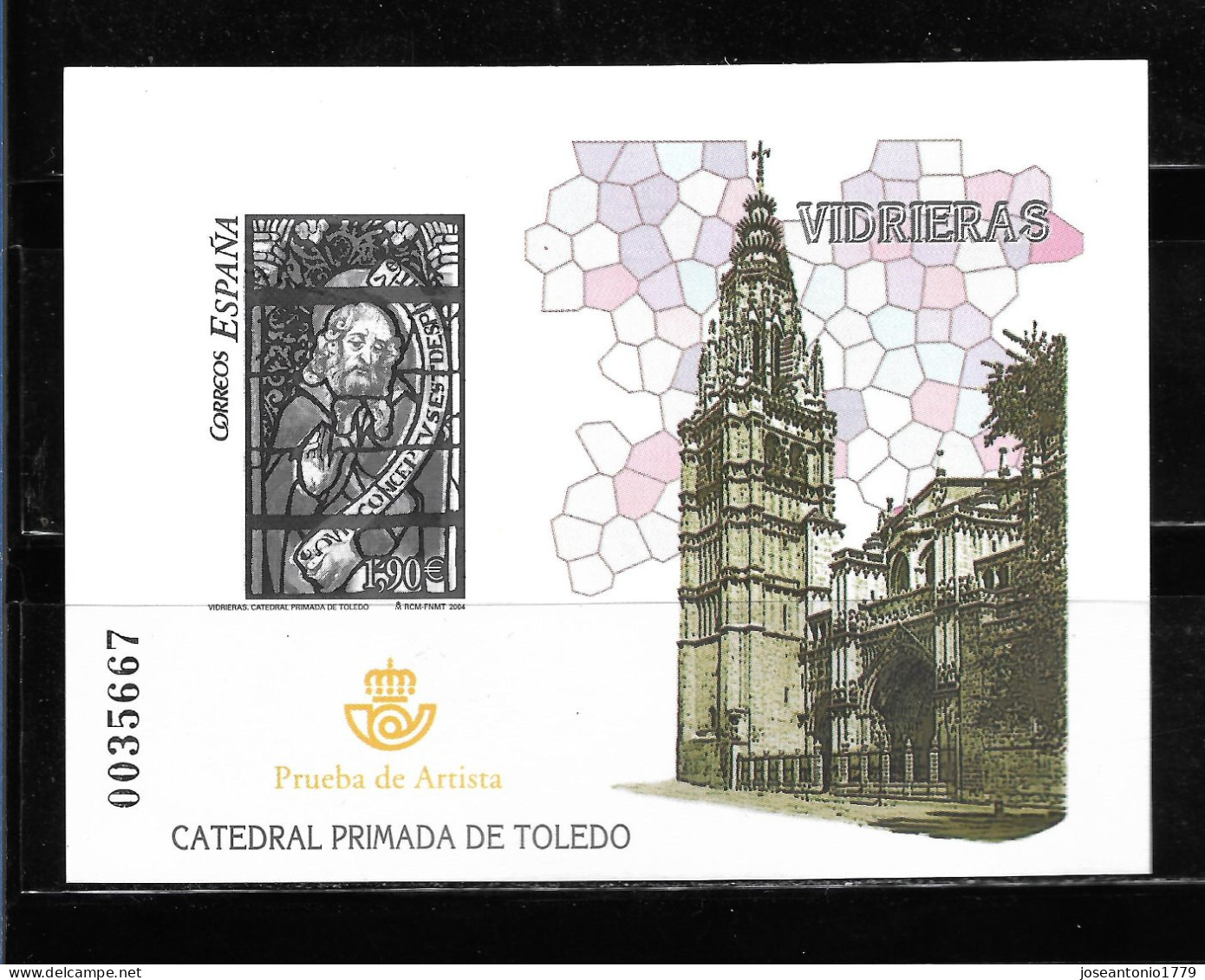 ESPAÑA 2004,  PRUEBA OFICIAL EDIFIL 85 - VIDRIERAS DE LA CATEDRAL DE TOLEDO.     MNH. - Variedades & Curiosidades