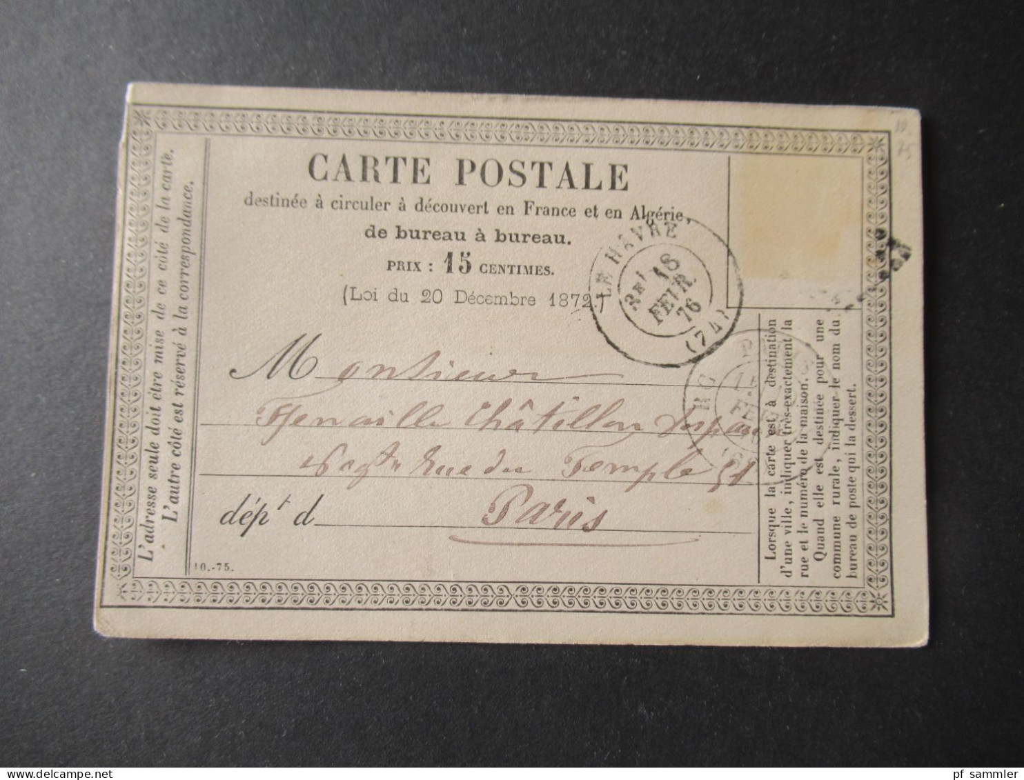 Frankreich 1870er Jahre Carte Postale / PK toller Posten mit 80 Stück!! Überwiegend frankiert und ins Ausland gesendet!