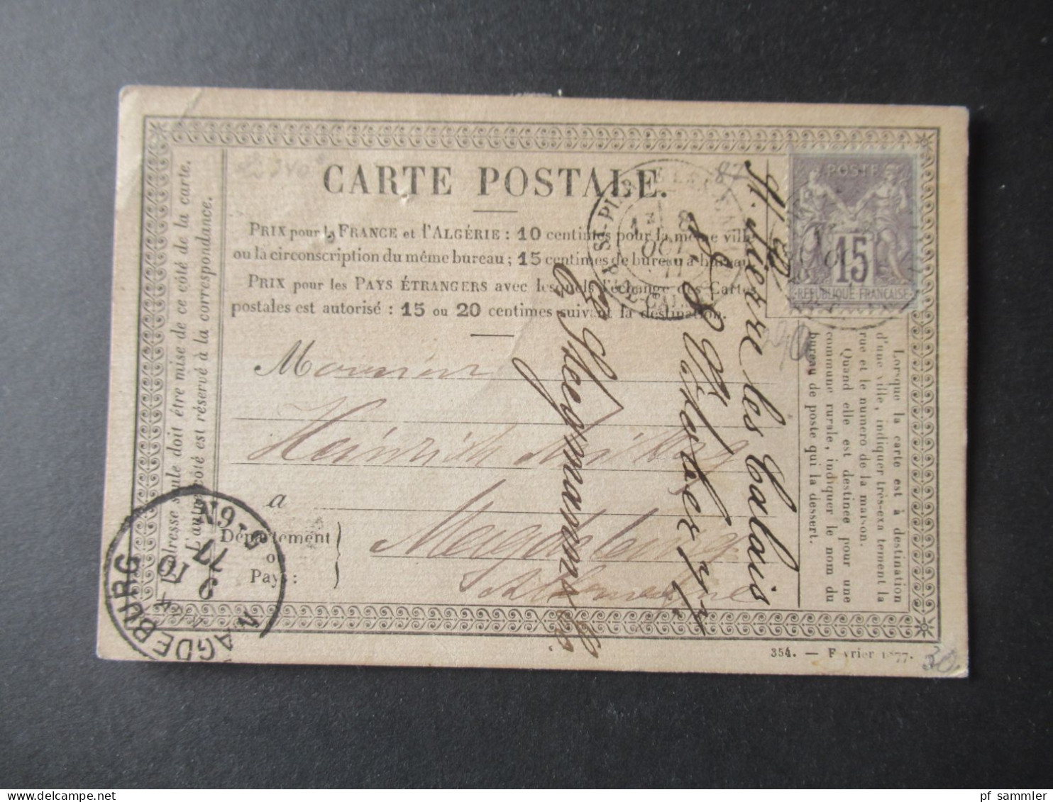 Frankreich 1870er Jahre Carte Postale / PK toller Posten mit 80 Stück!! Überwiegend frankiert und ins Ausland gesendet!