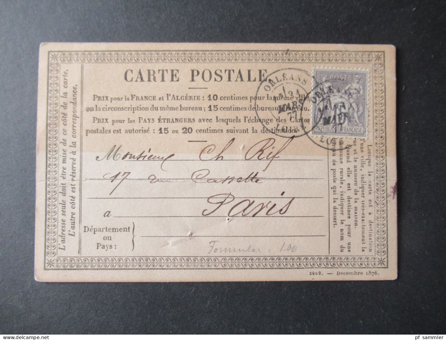 Frankreich 1870er Jahre Carte Postale / PK toller Posten mit 80 Stück!! Überwiegend frankiert und ins Ausland gesendet!