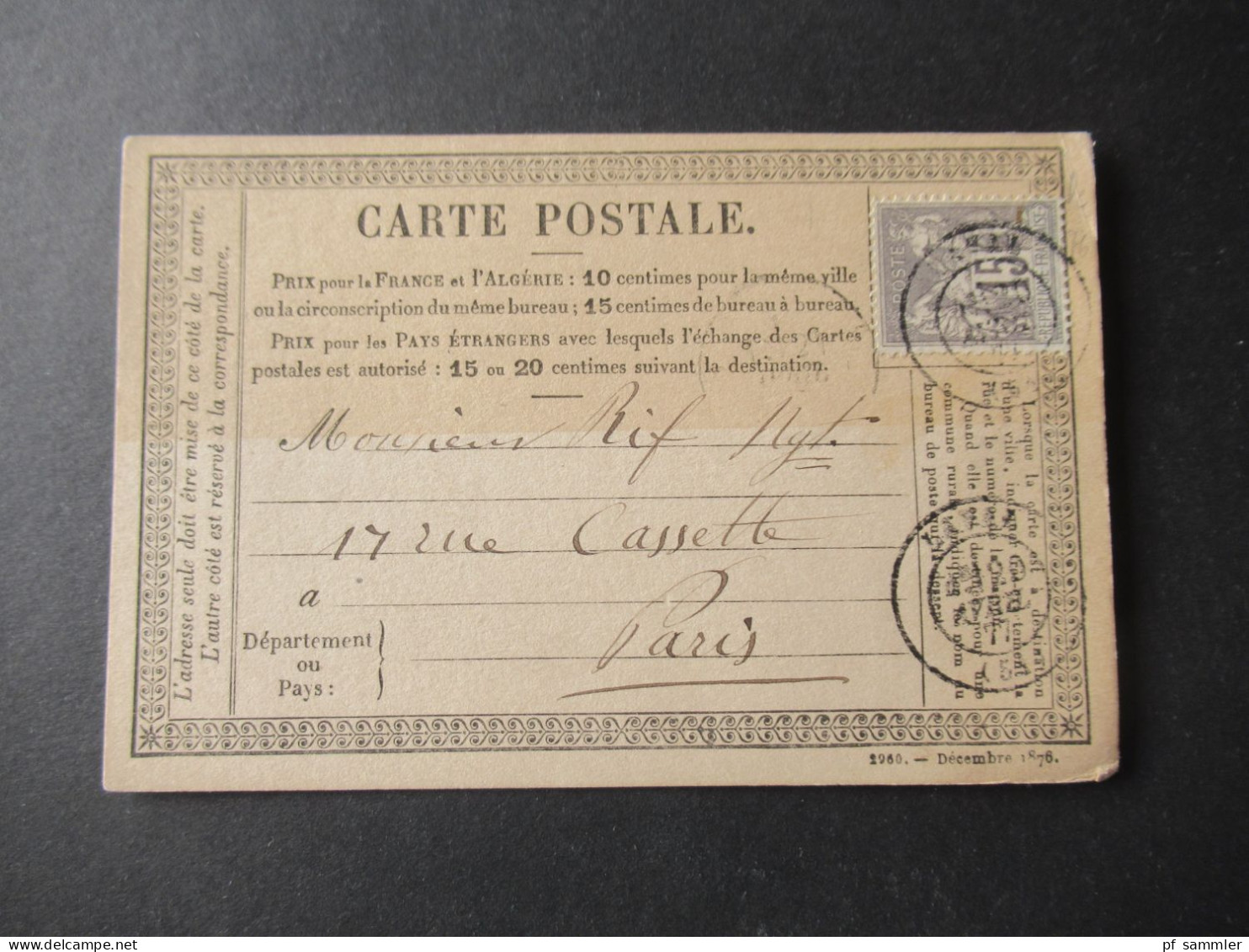 Frankreich 1870er Jahre Carte Postale / PK toller Posten mit 80 Stück!! Überwiegend frankiert und ins Ausland gesendet!