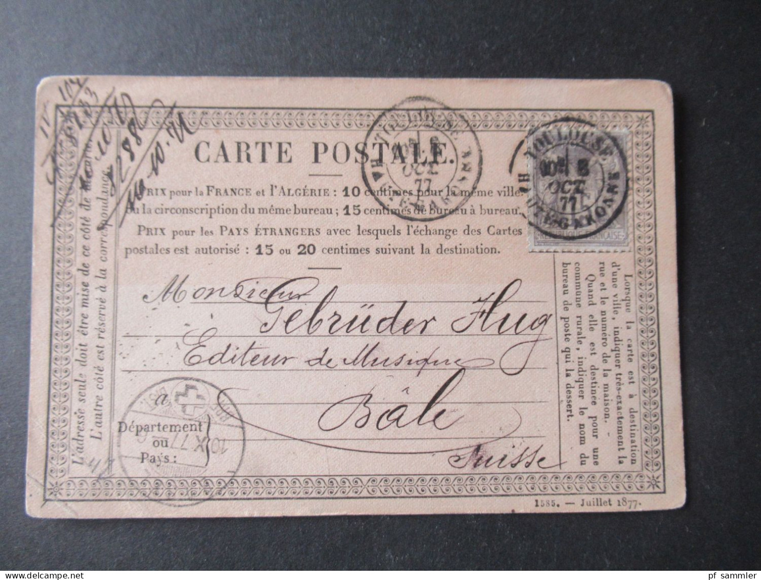 Frankreich 1870er Jahre Carte Postale / PK toller Posten mit 80 Stück!! Überwiegend frankiert und ins Ausland gesendet!