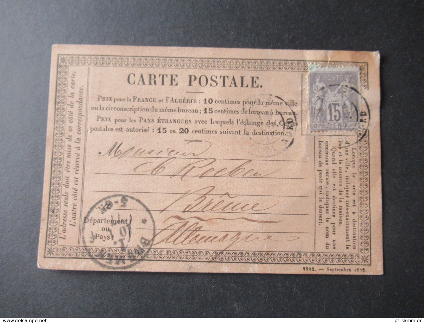 Frankreich 1870er Jahre Carte Postale / PK toller Posten mit 80 Stück!! Überwiegend frankiert und ins Ausland gesendet!