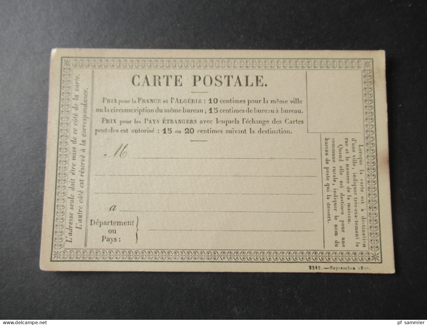 Frankreich 1870er Jahre Carte Postale / PK toller Posten mit 80 Stück!! Überwiegend frankiert und ins Ausland gesendet!