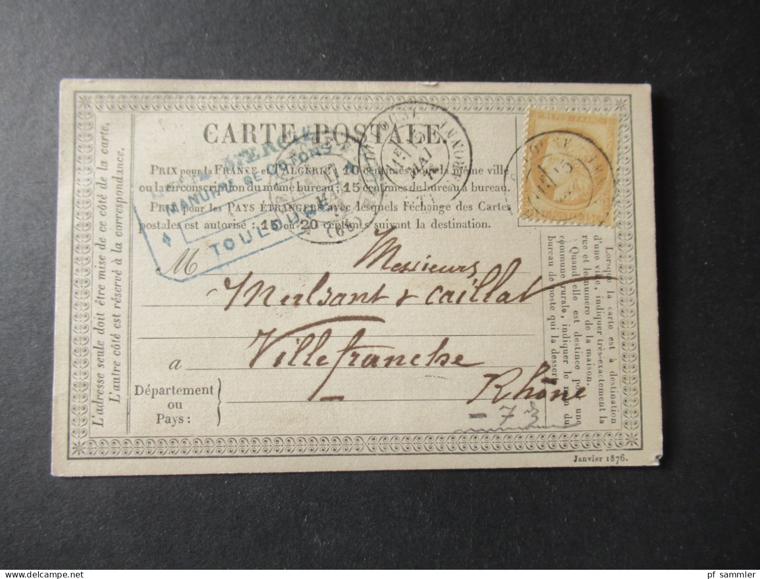 Frankreich 1870er Jahre Carte Postale / PK toller Posten mit 80 Stück!! Überwiegend frankiert und ins Ausland gesendet!