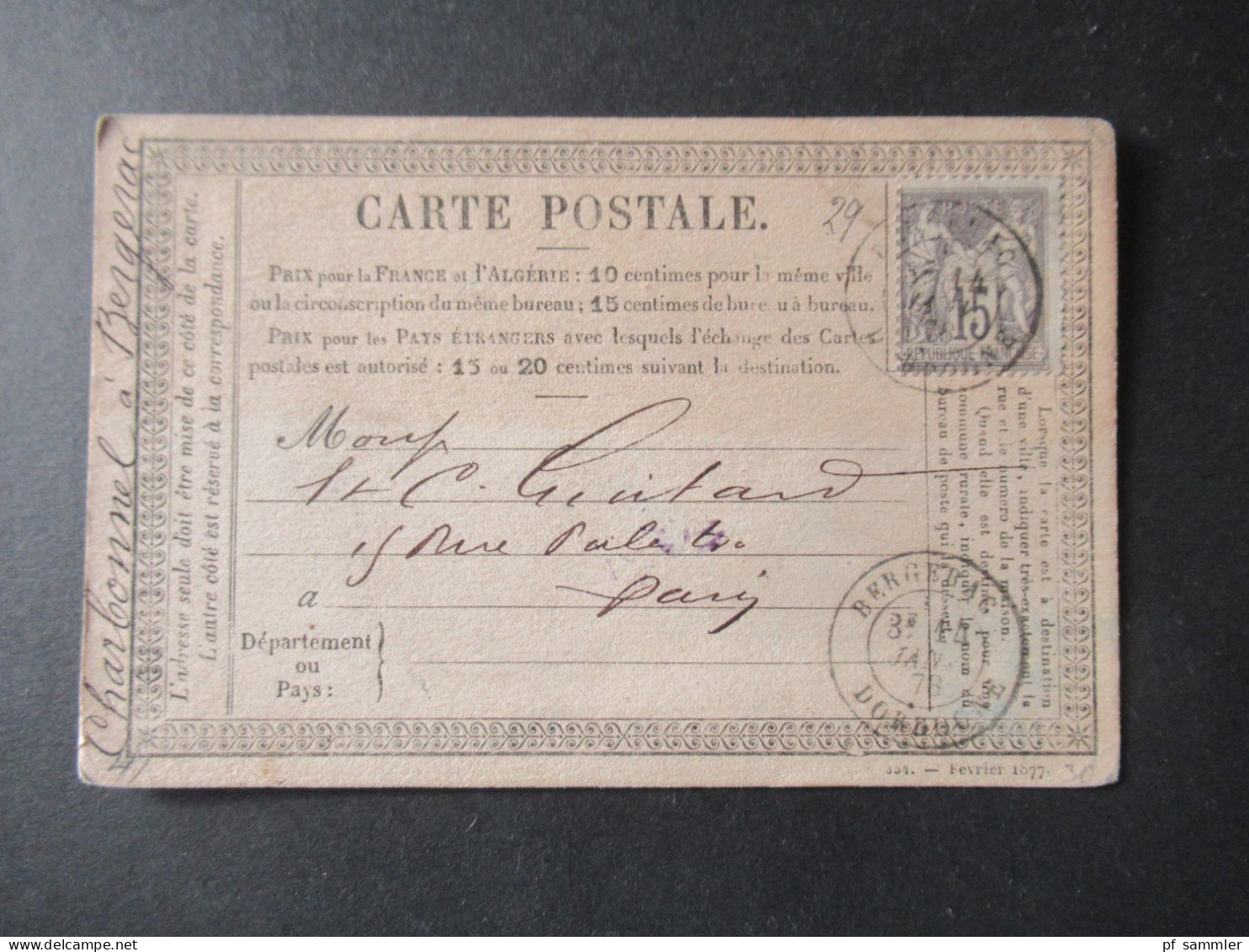 Frankreich 1870er Jahre Carte Postale / PK toller Posten mit 80 Stück!! Überwiegend frankiert und ins Ausland gesendet!