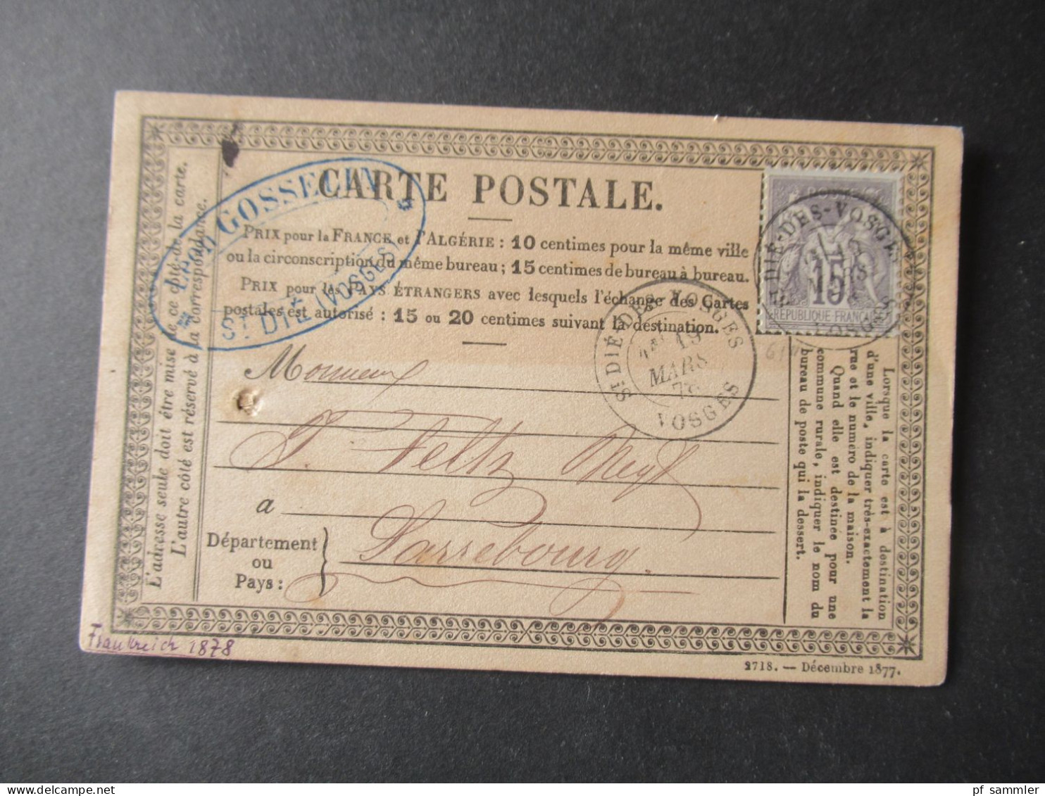 Frankreich 1870er Jahre Carte Postale / PK toller Posten mit 80 Stück!! Überwiegend frankiert und ins Ausland gesendet!