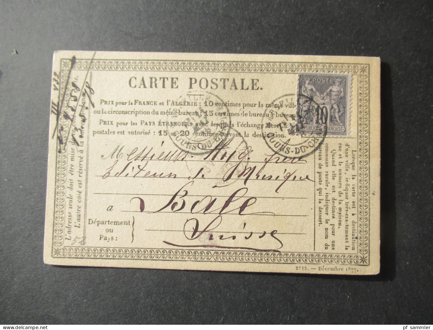 Frankreich 1870er Jahre Carte Postale / PK toller Posten mit 80 Stück!! Überwiegend frankiert und ins Ausland gesendet!