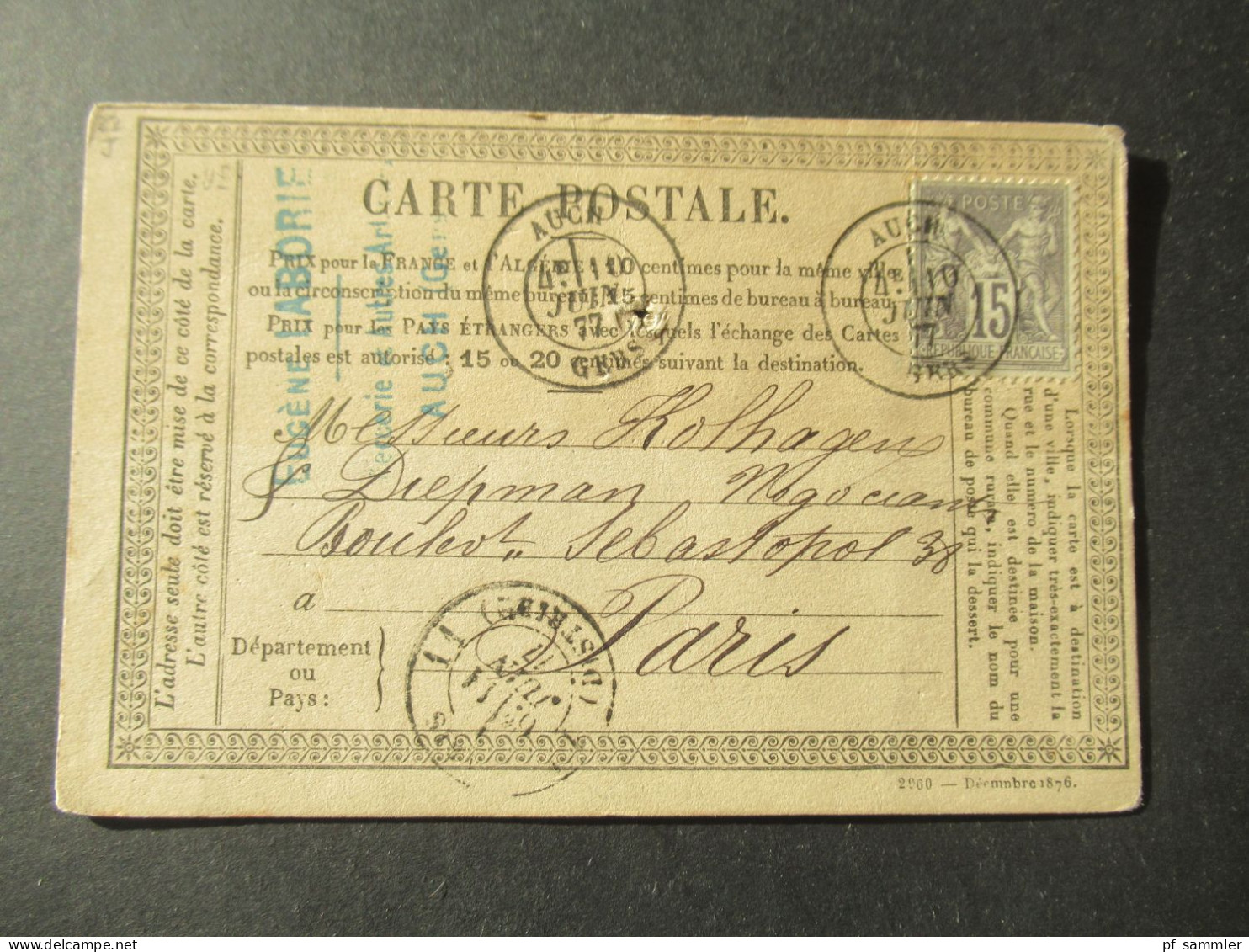 Frankreich 1870er Jahre Carte Postale / PK toller Posten mit 80 Stück!! Überwiegend frankiert und ins Ausland gesendet!