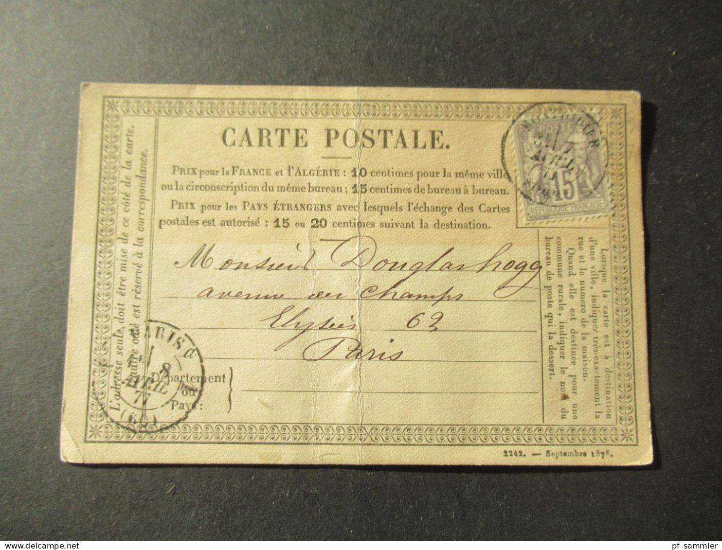 Frankreich 1870er Jahre Carte Postale / PK toller Posten mit 80 Stück!! Überwiegend frankiert und ins Ausland gesendet!