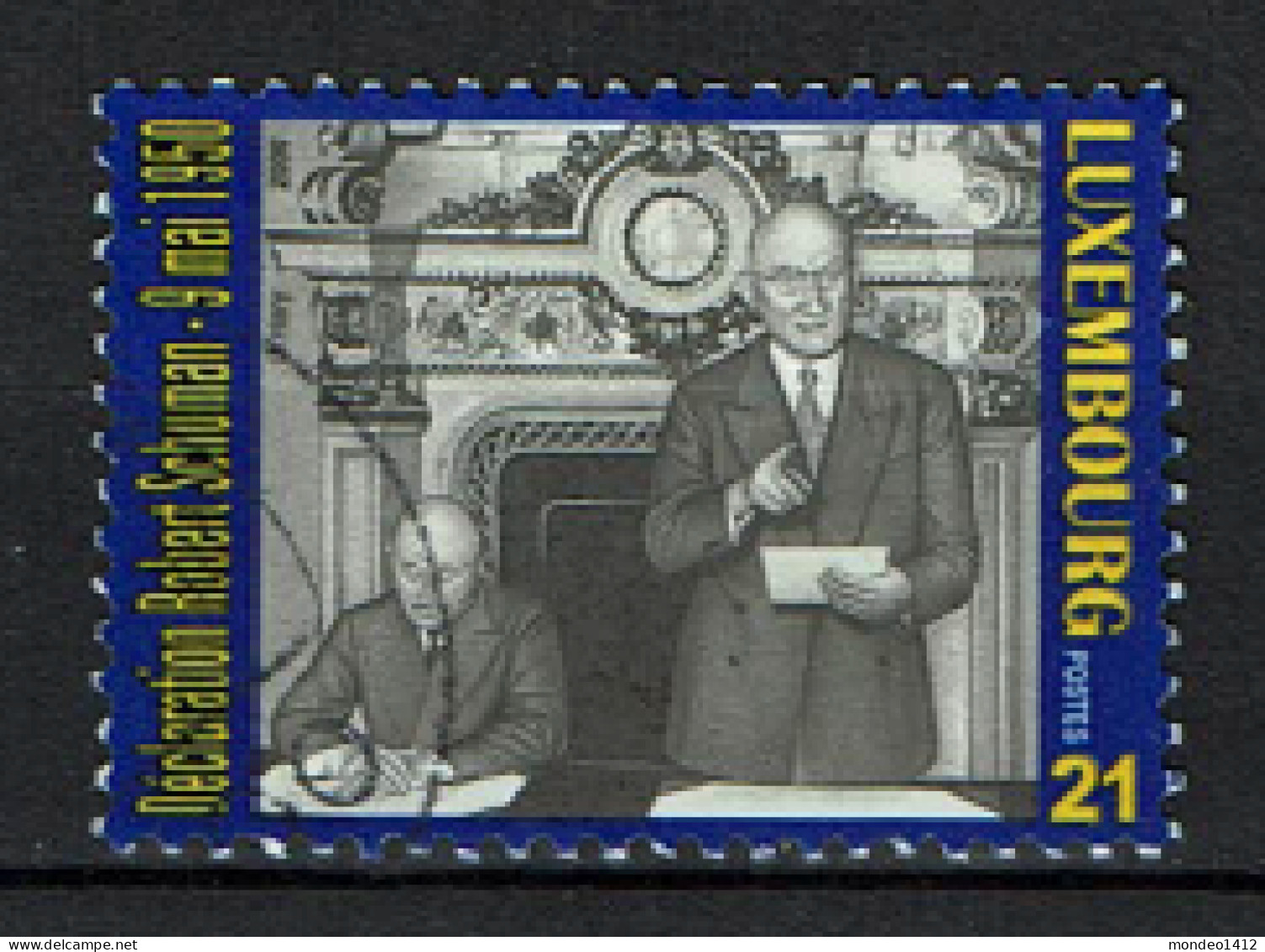 Luxembourg 2000 - YT 1457 - The 50th Anniversary Of Schuman Declaration, Robert Schuman - Gebruikt