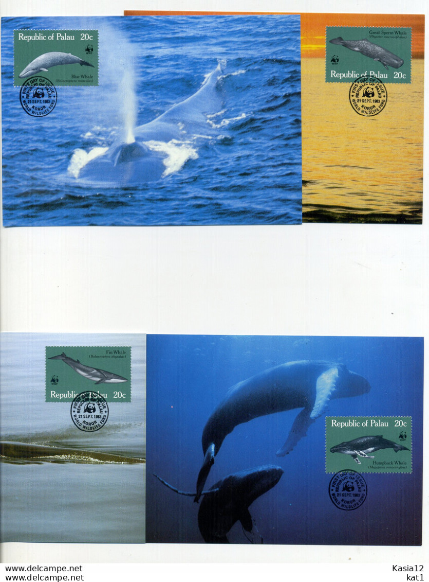 A45145)WWF-Maximumkarte Saeugetiere: Palau 20 - 23 - Maximumkarten