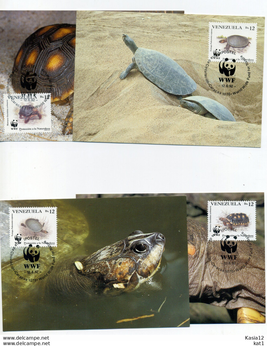 A45228)WWF-Maximumkarte Reptilien: Venezuela 2729 - 2732 - Cartes-maximum