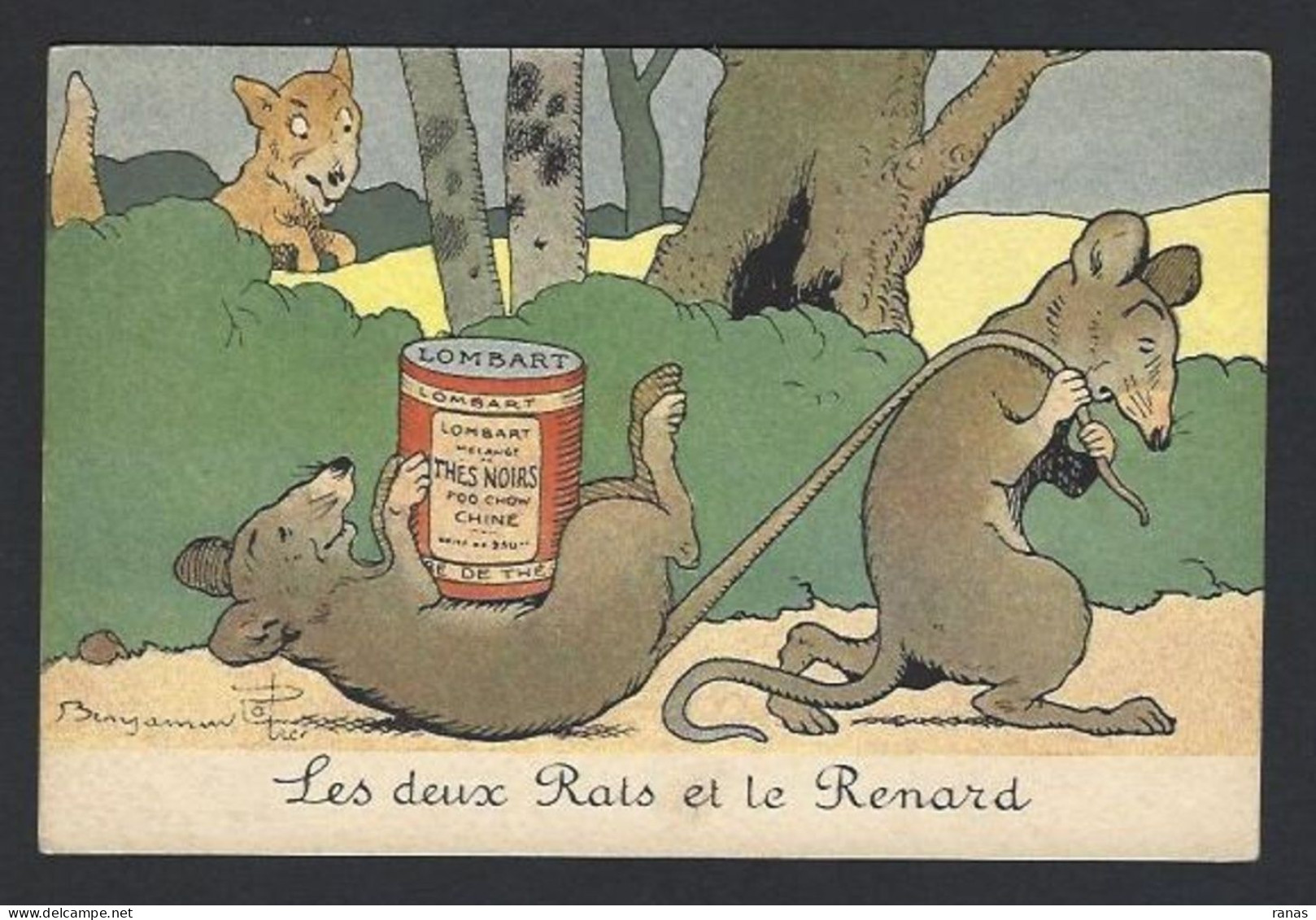 CPA RABIER Benjamin Humour Humor Non Circulé Publicité Publicitaire Chocolat Lombart Souris Mouse Rat - Rabier, B.