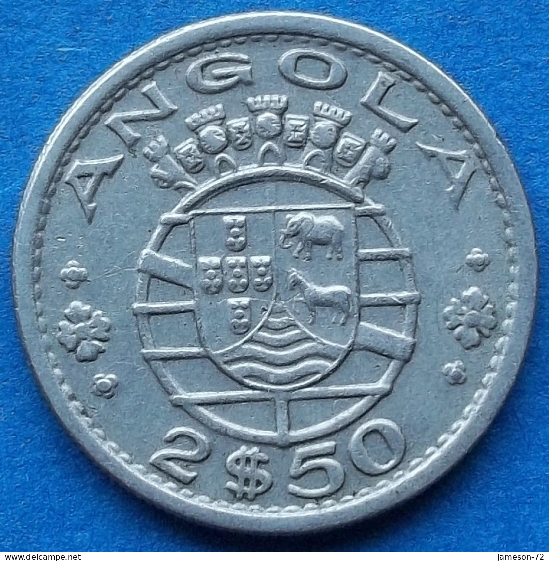 ANGOLA - 2.50 Escudos 1967 KM# 77 Portuguese Colony Until 1975 - Edelweiss Coins - Angola