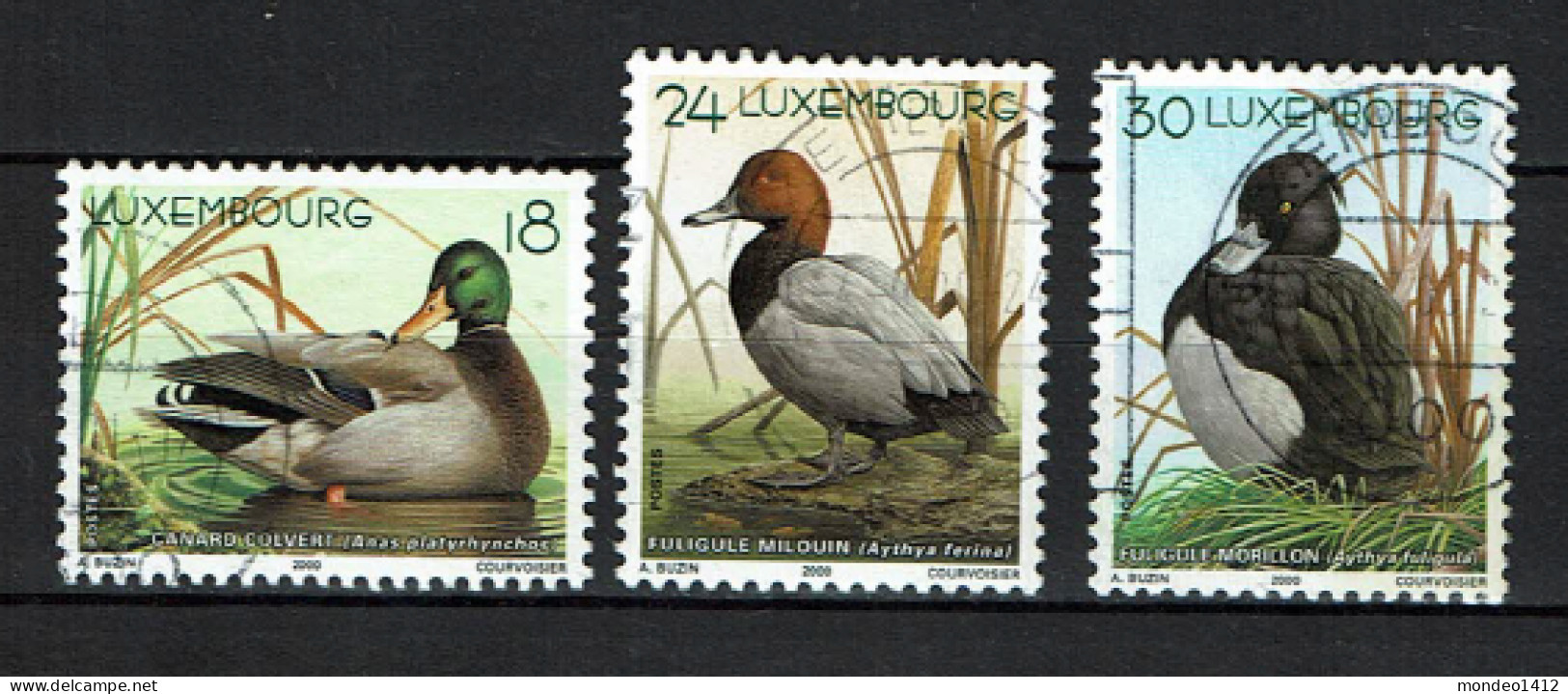 Luxembourg 2000 - YT 1453/1455 - Fauna, Duck, Canard, Eend, Ente - Gebruikt