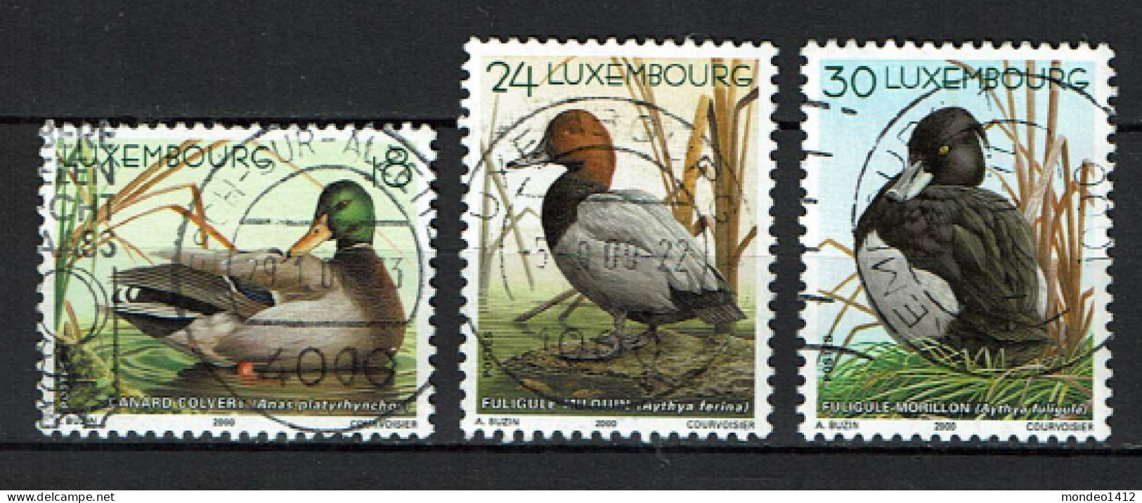 Luxembourg 2000 - YT 1453/1455 - Fauna, Duck, Canard, Eend, Ente - Gebruikt