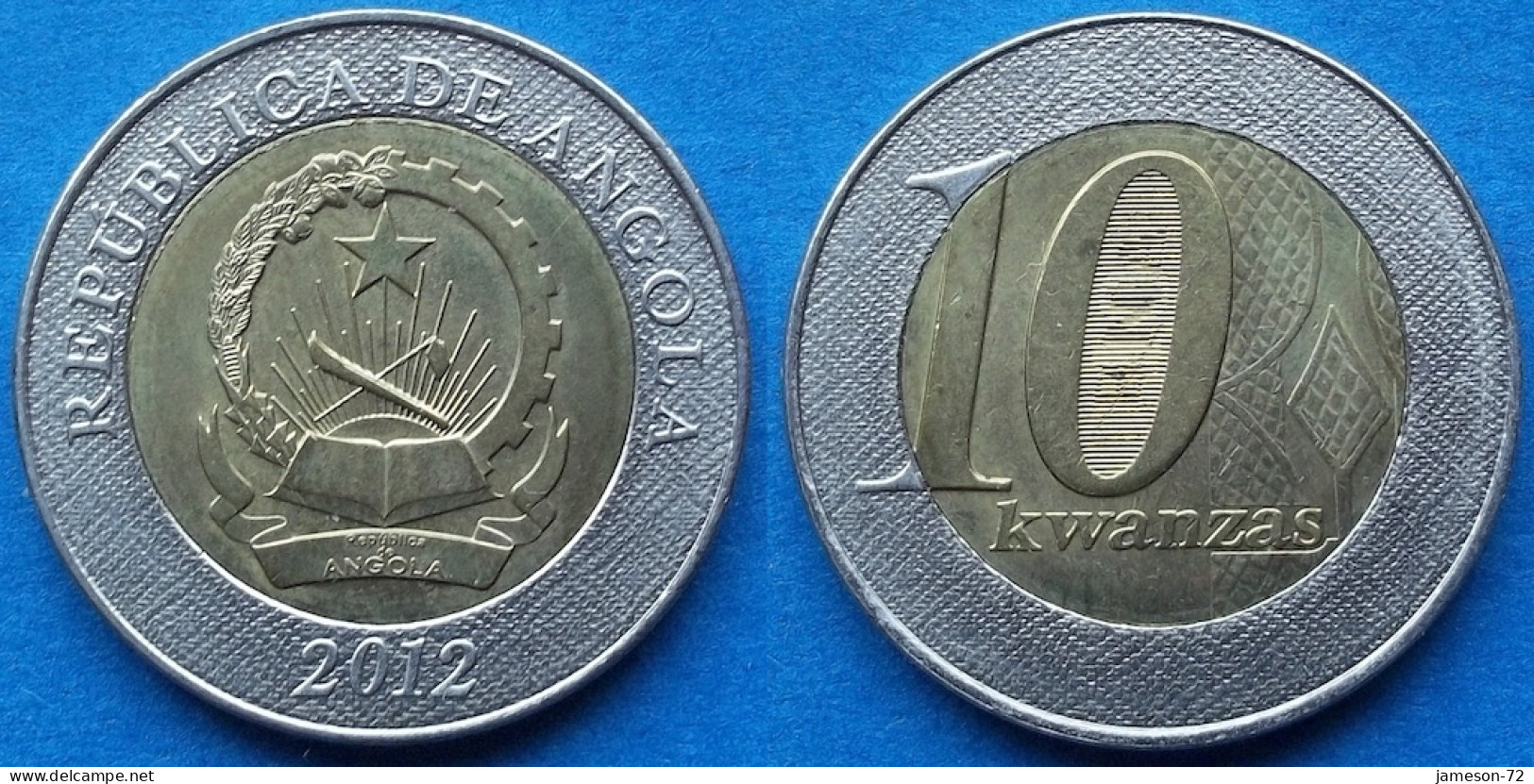 ANGOLA - 10 Kwanzas 2012 KM# 110 Reform Coinage (1999) - Edelweiss Coins - Angola