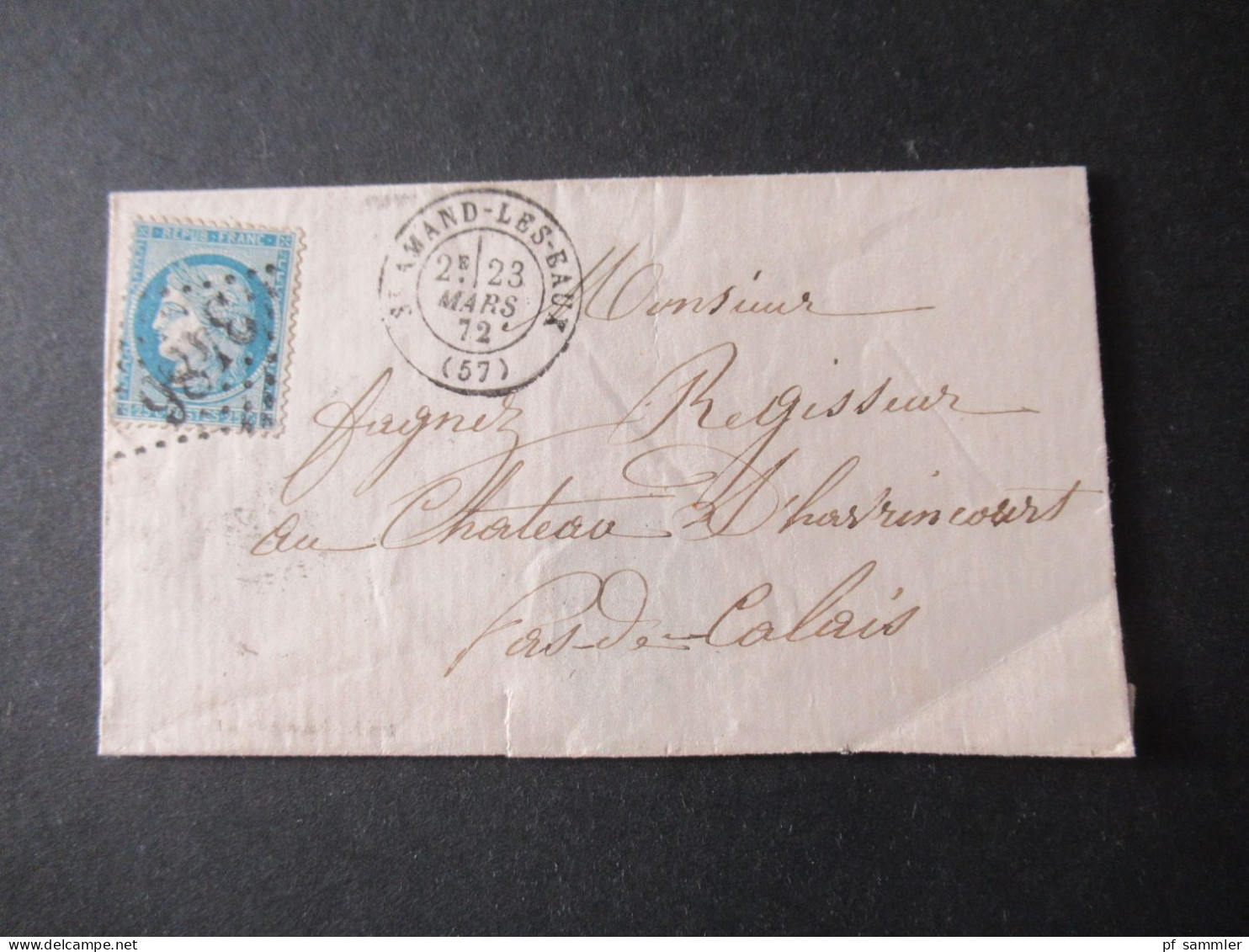 Frankreich 1850er- 1870er Belegeposten viel Napoleon III. Faltbriefe mit Inhalt! Interessante Stempel usw. 42 Belege