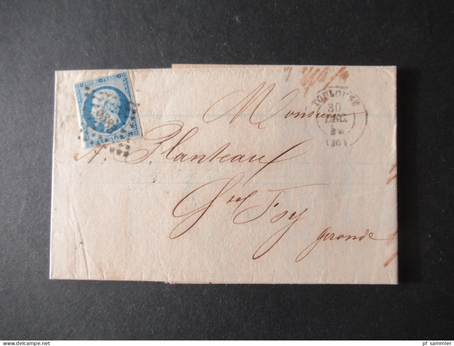 Frankreich 1850er- 1870er Belegeposten viel Napoleon III. Faltbriefe mit Inhalt! Interessante Stempel usw. 42 Belege