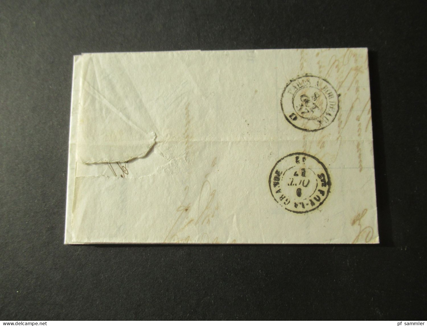 Frankreich 1850er- 1870er Belegeposten viel Napoleon III. Faltbriefe mit Inhalt! Interessante Stempel usw. 42 Belege