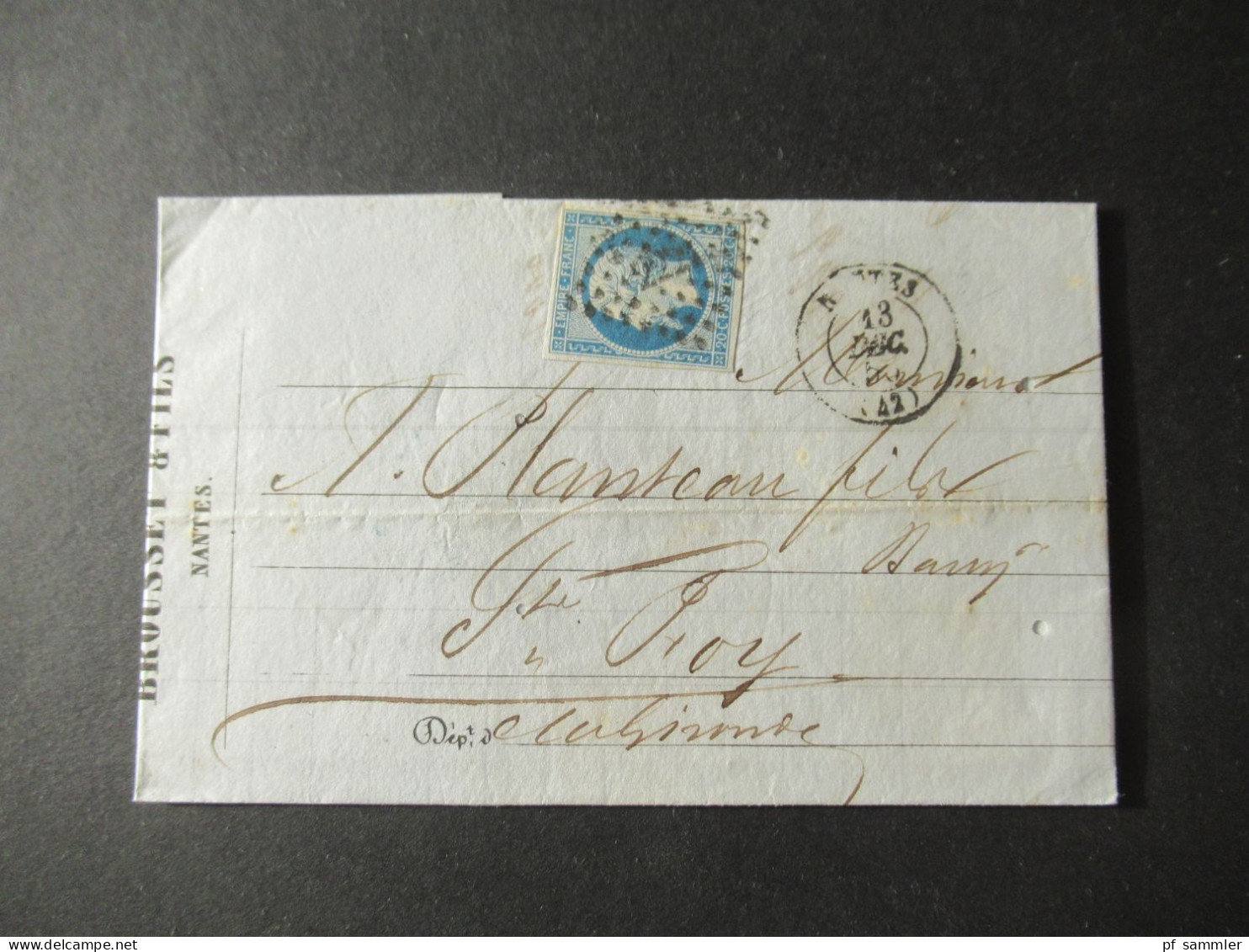 Frankreich 1850er- 1870er Belegeposten viel Napoleon III. Faltbriefe mit Inhalt! Interessante Stempel usw. 42 Belege