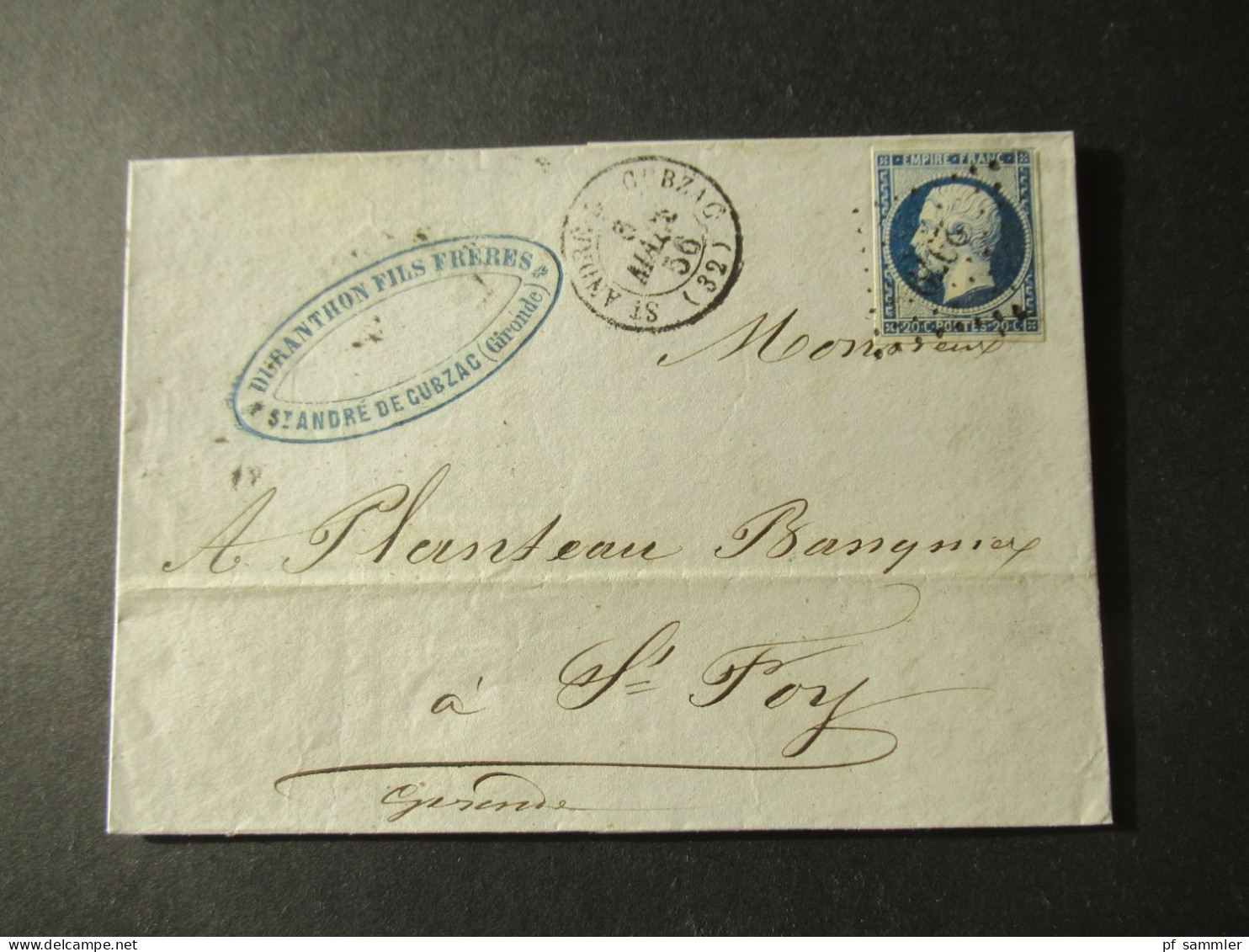 Frankreich 1850er- 1870er Belegeposten viel Napoleon III. Faltbriefe mit Inhalt! Interessante Stempel usw. 42 Belege