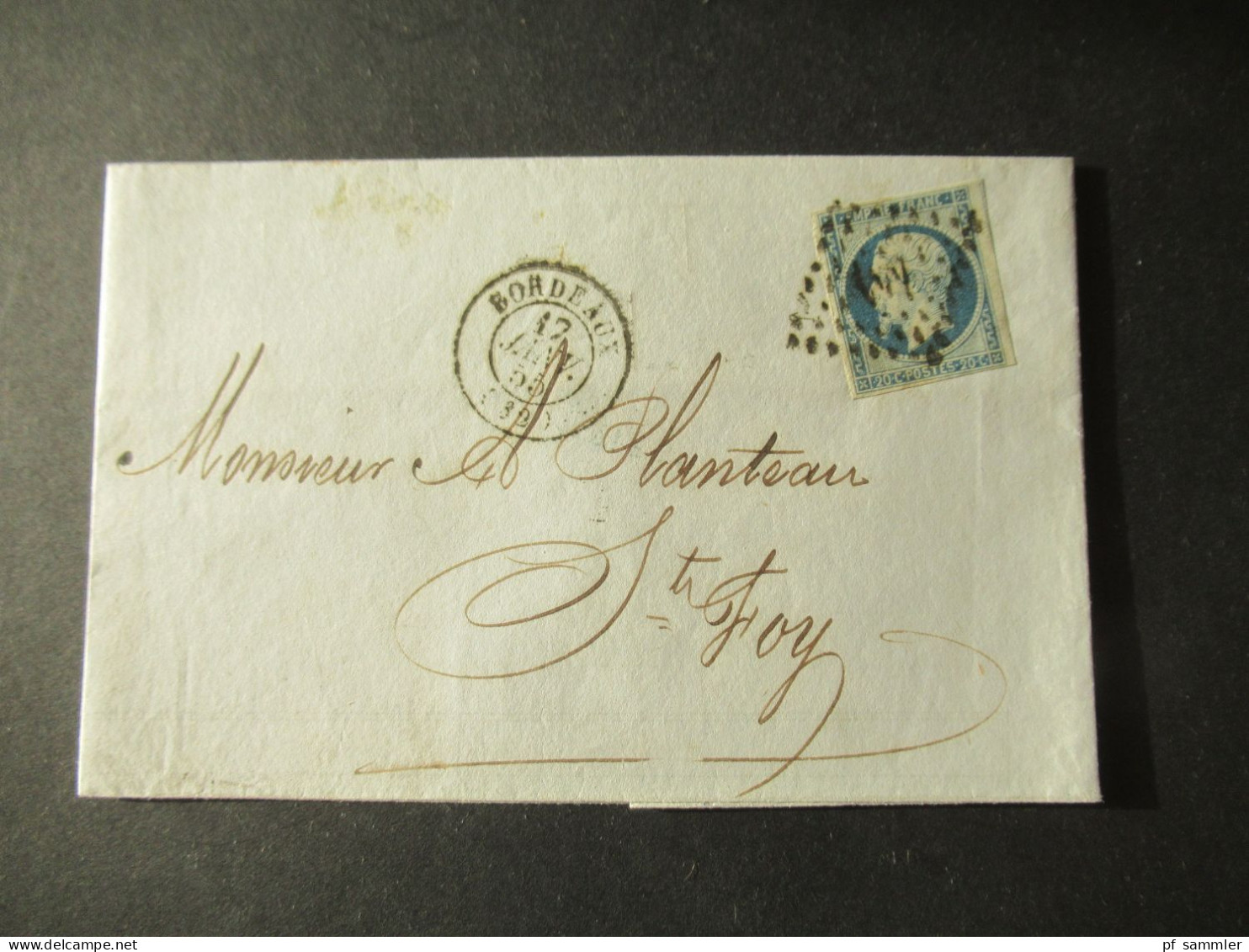 Frankreich 1850er- 1870er Belegeposten viel Napoleon III. Faltbriefe mit Inhalt! Interessante Stempel usw. 42 Belege