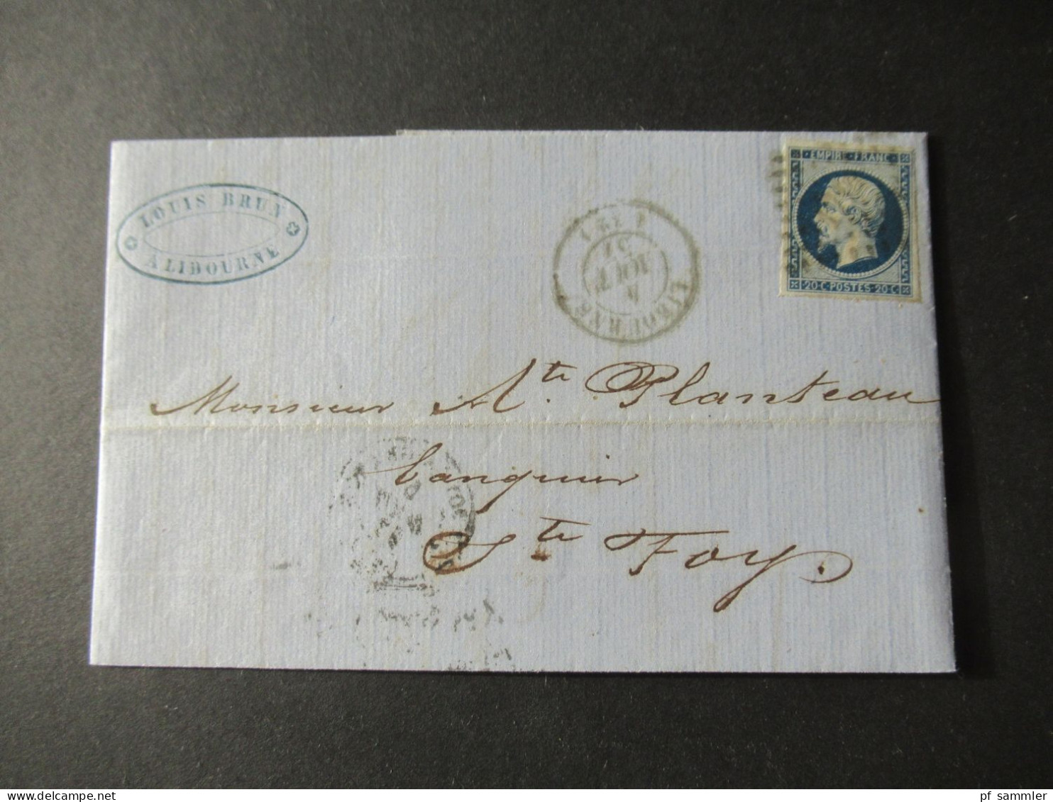 Frankreich 1850er- 1870er Belegeposten viel Napoleon III. Faltbriefe mit Inhalt! Interessante Stempel usw. 42 Belege