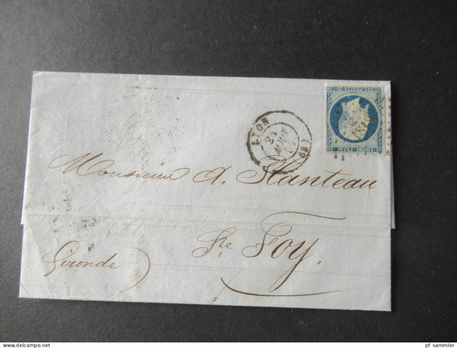 Frankreich 1850er- 1870er Belegeposten viel Napoleon III. Faltbriefe mit Inhalt! Interessante Stempel usw. 42 Belege