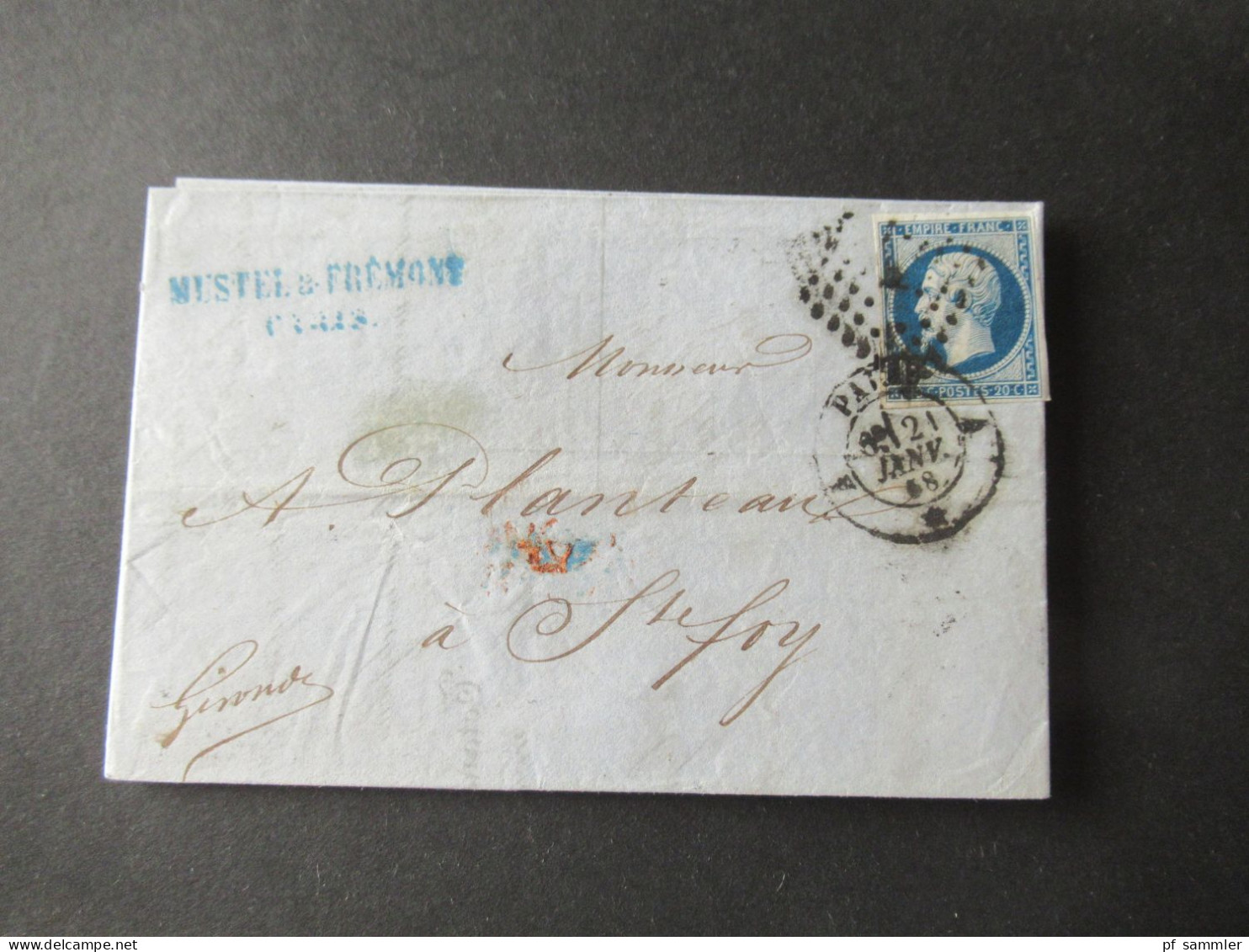 Frankreich 1850er- 1870er Belegeposten viel Napoleon III. Faltbriefe mit Inhalt! Interessante Stempel usw. 42 Belege