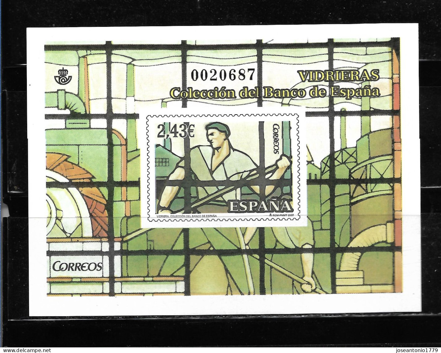 ESPAÑA 2007,  PRUEBA OFICIAL EDIFIL 95 -  VIDRIERAS DEL BANCO DE ESPAÑA.     MNH. - Varietà E Curiosità