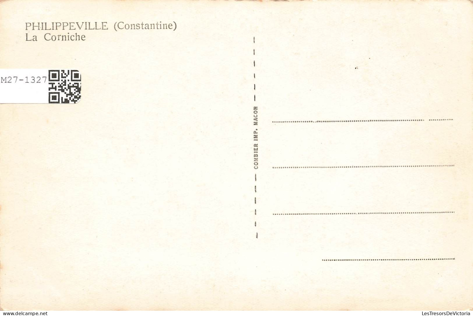 FRANCE - Constantine - Philippeville - La Corniche - Carte Postale Ancienne - Constantine