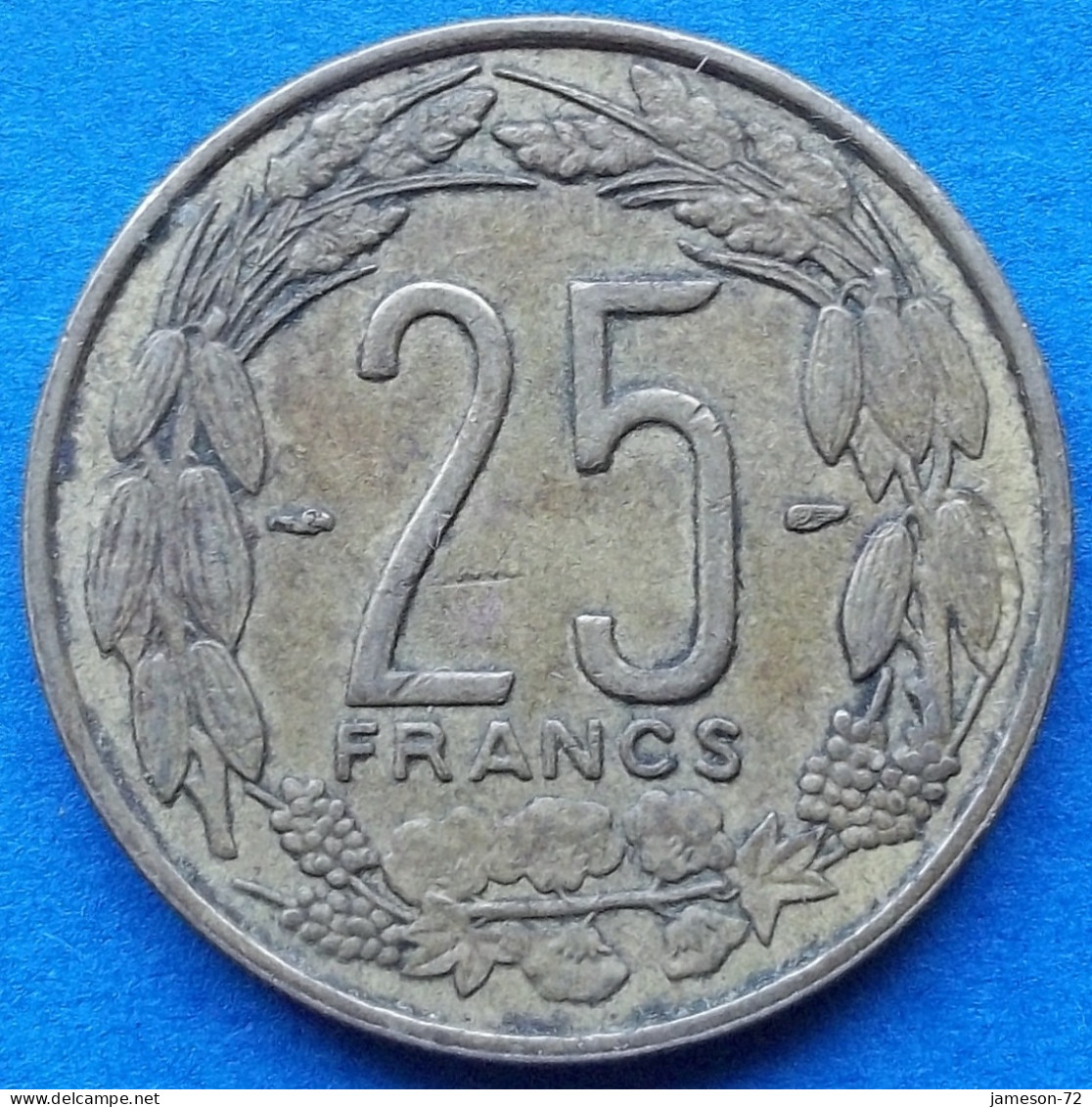 CAMEROON - 25 Francs 1958 "Three Giant Eland" KM# 12 French Equatorial Africa - Edelweiss Coins - Camerun