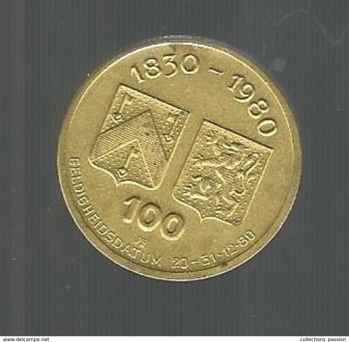 Médaille , Belgique , Karel SYS ,OOSTENDE , 14-2-1914 , 1830-1980 , Geldigheidssatum , 20-31  12 1980 , 2 Scans - Autres & Non Classés