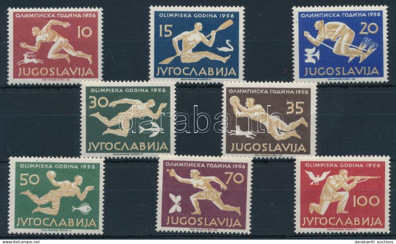 ** Jugoszlávia 1956 Olimpia Mi 804-811 (Mi EUR 150.-) - Altri & Non Classificati