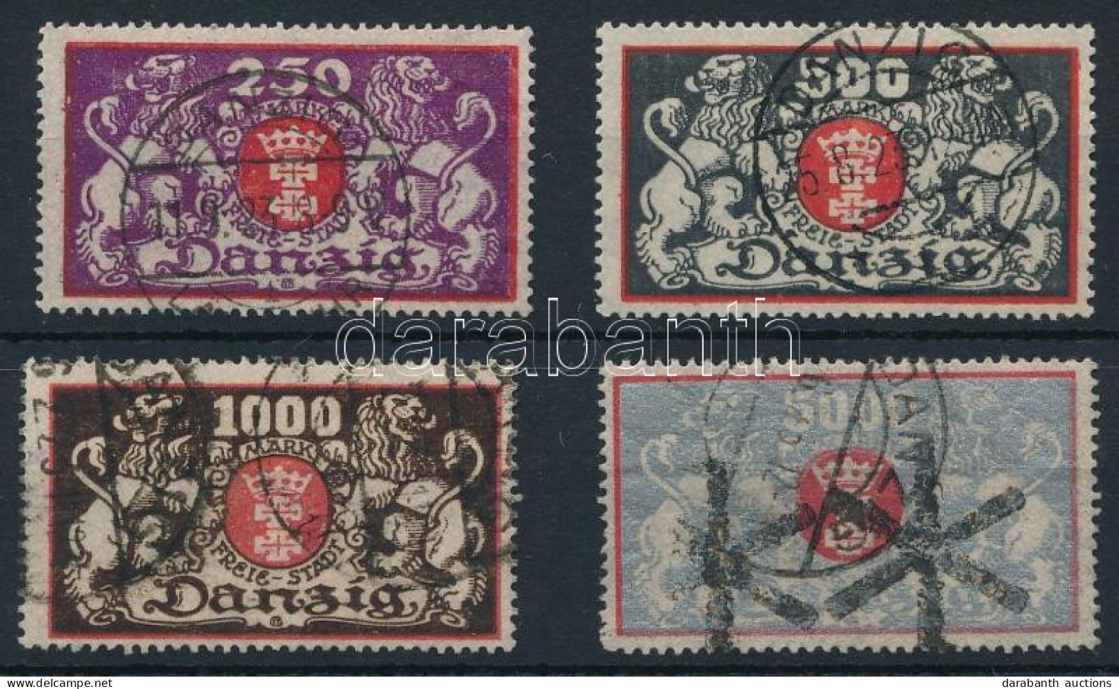 O Németország - Danzig 1923 Mi 119-122 (Mi EUR 240,-) - Otros & Sin Clasificación