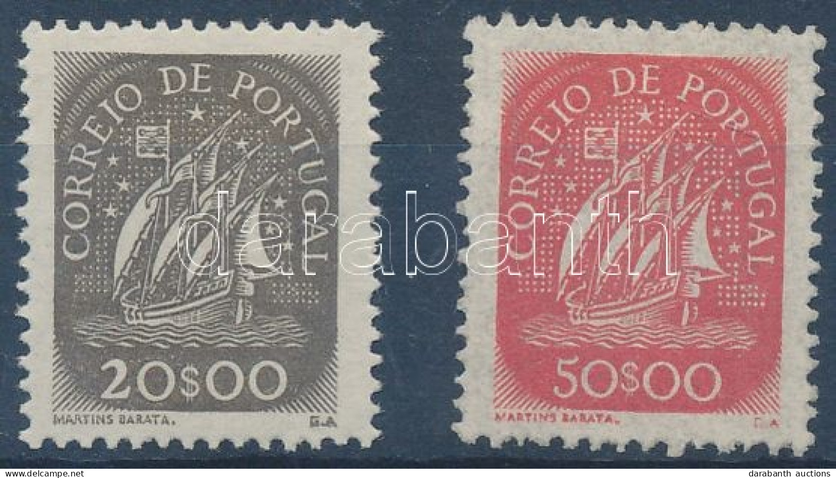 ** Portugália 1943 Forgalmi Sor Záró értékei Mi 661-662 (Mi EUR 820.-) - Altri & Non Classificati