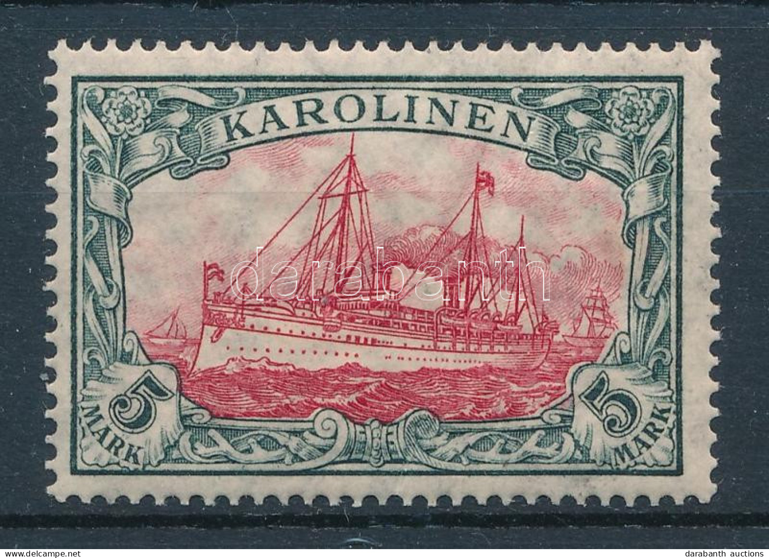 ** Karolinen Német Gyarmat 1915 Mi 22 II A Postatiszta (MI EUR 450.-) (törés / Folded) - Altri & Non Classificati