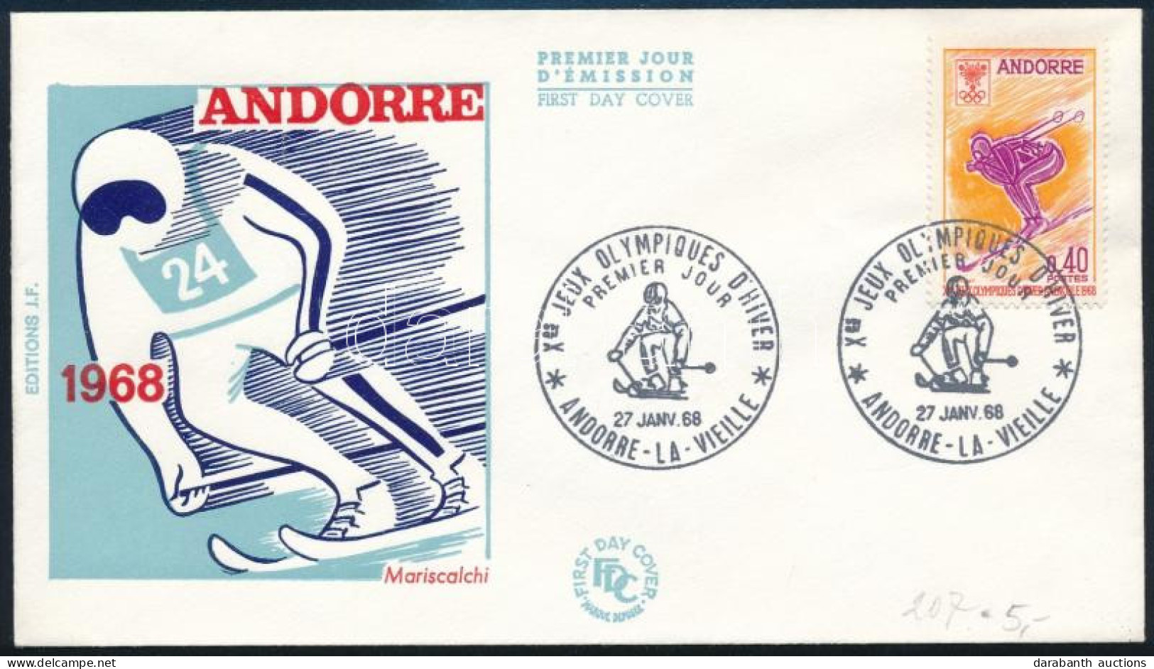 Andorra Francia Posta 1968 - Other & Unclassified