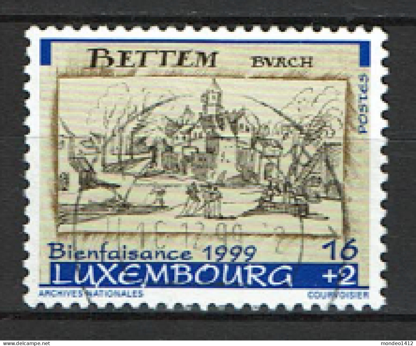 Luxembourg 1999 - YT 1436 - Town View From The National Archives - Bettembourg - Used Stamps