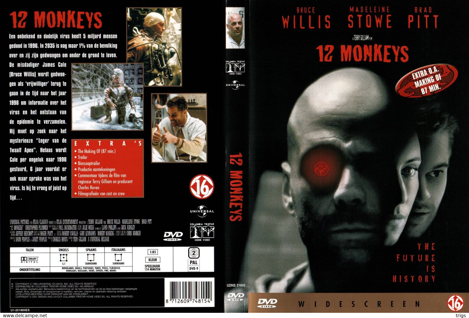 DVD - 12 Monkeys - Sciences-Fictions Et Fantaisie