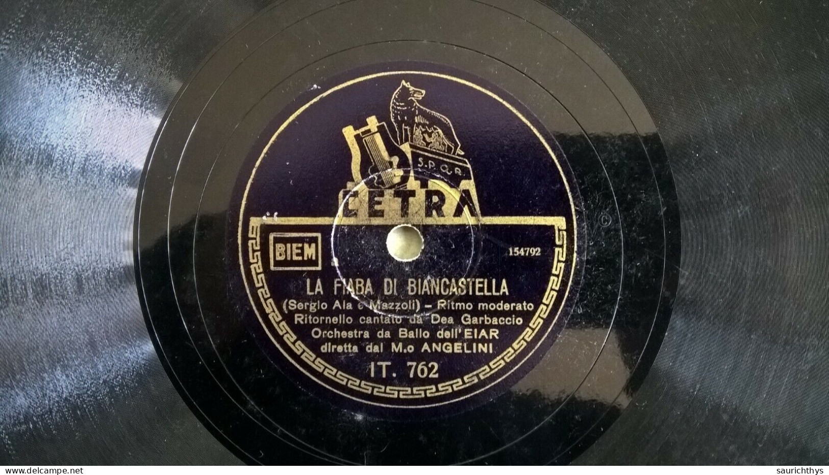 78 Giri Dea Garbaccio La Fiaba Di Biancastella - Alfredo Clerici Caterinella Mia Orchestra Dell'Eiar Maestro Angelini - Speciale Formaten