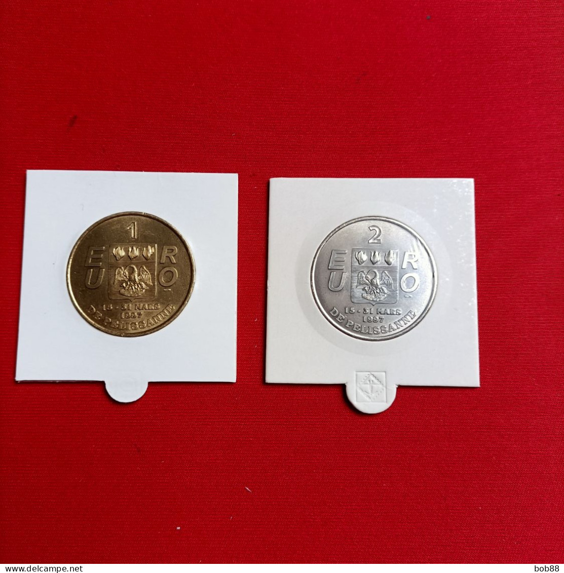 PIECES 1 ET 2 EURO TEMPORAIRE VILLE DE PÉLISSANNE - Euros Des Villes