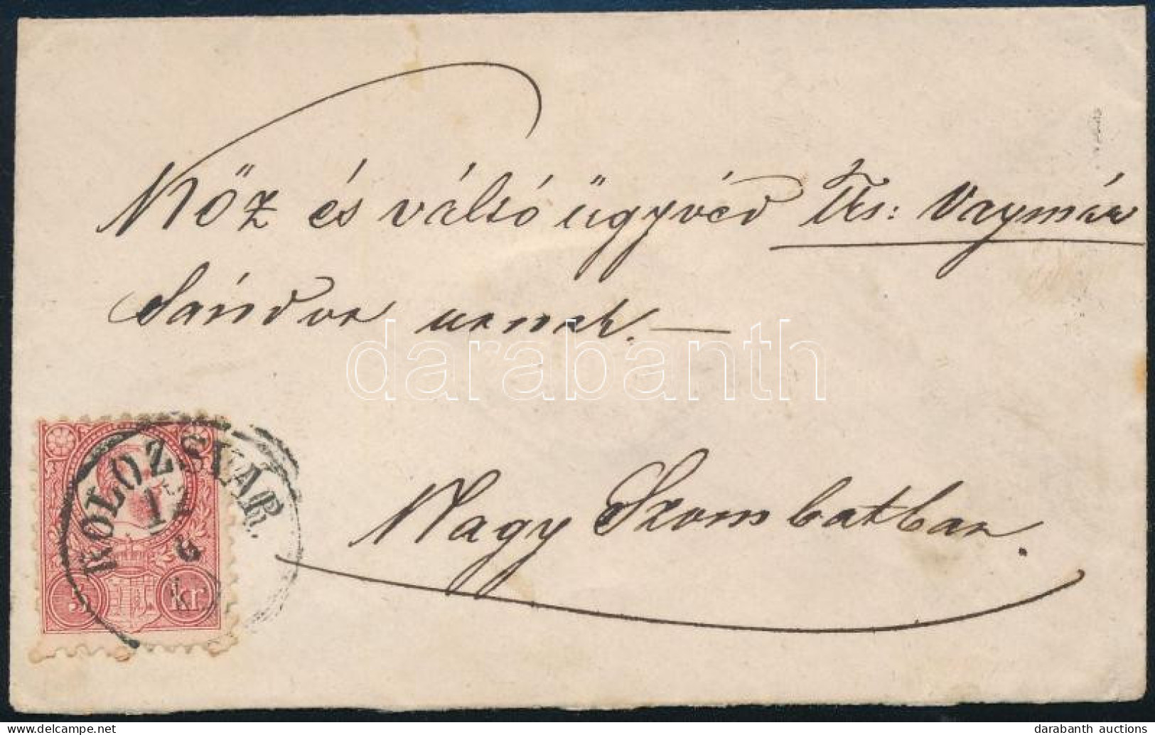 ~1873 Réznyomat 5kr Levélen "KOLOZSVÁR" - Nagyszombat - Autres & Non Classés